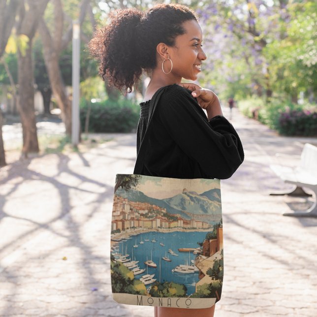 Tote Bag Style de déclaration de port méditerranéen (Créateur téléchargé)