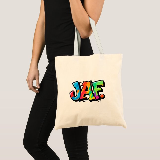 Tote Bag Style de graffiti JAF - typographie de l'art urbai (Devant (produit))