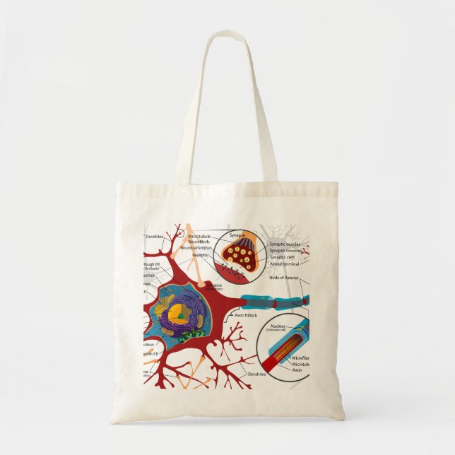 Tote Bag Style de nerf de neurones (Devant)