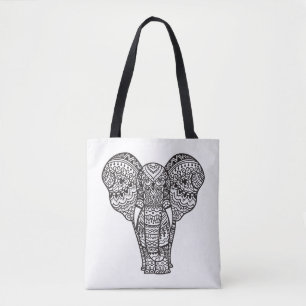 Tote Bag Style décoratif 2 d'éléphant