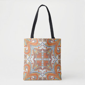 Tote Bag Style folklorique, design floral motif.