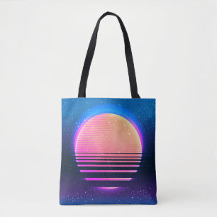 Tote Bag Style géométrique rétro vintage des années 80 ou 9