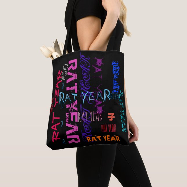 Tote Bag Style Graffiti Année de la répétition Anniversaire (De près)
