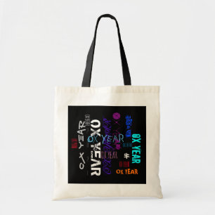 Tote Bag Style Graffiti répétitif Année Ox 2021 BTB