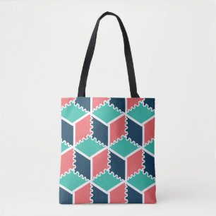 Tote Bag Style moderne Cube de couleur géométrique moderne