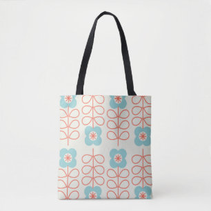 Tote Bag Style nordique Géométrique Floral Vintage.