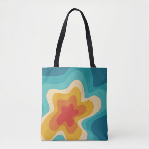 Tote Bag Style rétro coloré design tourbillon