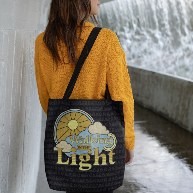 Tote Bag Style rétro foi chrétienne Lumière soleil nuages (Créateur téléchargé)