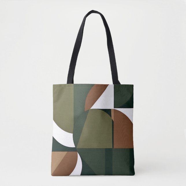 Tote Bag Style terrestre chic géométrique (Devant)