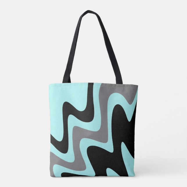 Tote Bag Style Turquoise Silver Black (Dos)