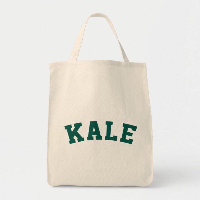 Tote Bag Style végétalien drôle de chou frisé (Devant)