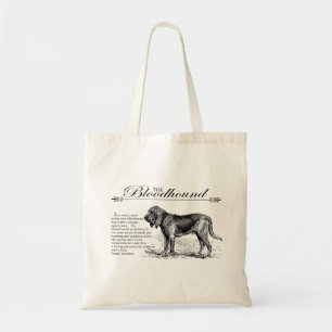 Tote Bag Style Vintage Storybook Bloodhound