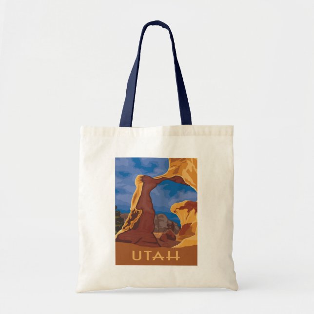 Tote Bag Style vintage Utah Grand Staircase (Devant)