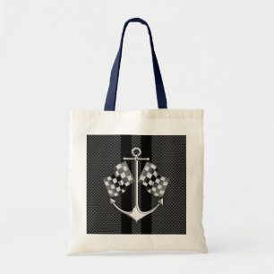 Tote Bag Styles Chrome en fibre de carbone marine de course