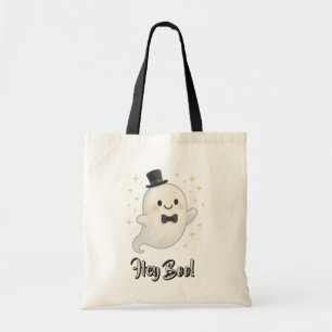 Tote Bag Suave dessin animé Hey Boo fantôme Halloween