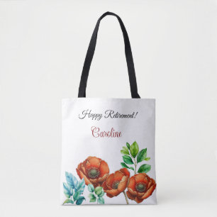 Tote Bag Sublime Aquarelle Rouge Pépites joyeuse retraite