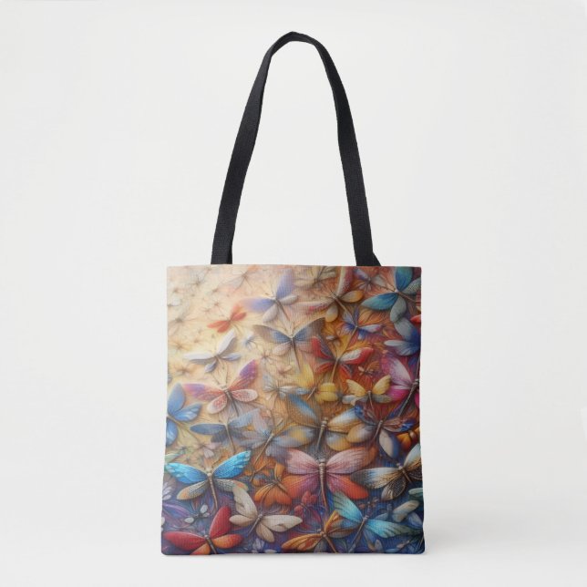 Tote Bag Subtle Dragonflies (Devant)
