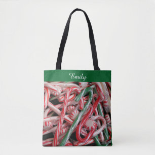 Tote Bag Sucres de canne et menthe de Noël