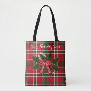 Tote Bag sucres de canne Holly Noël Partout Imprimé