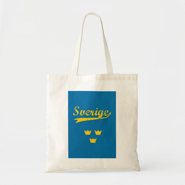 Tote Bag Suède, Sverige, 3 couronnes (Devant)