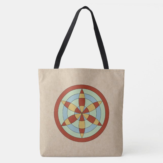 Tote Bag Suffolk Hexafoil (Daisy Wheel) Witch Mark (Devant)