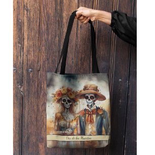 Tote Bag Sugar Skull Sweetheart, personnalisé
