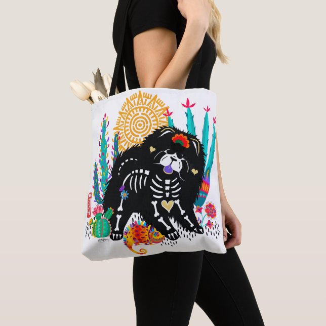 Tote Bag SUGARSKULL NIRVANA Chow Jour des morts (De près)