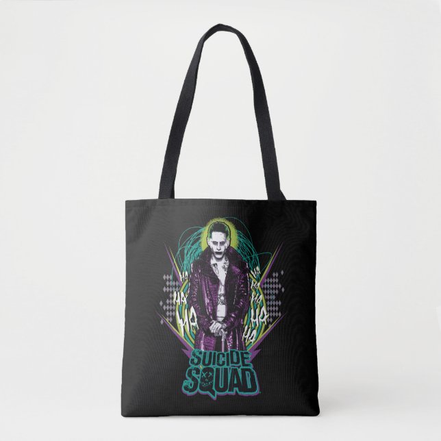 Tote Bag Suicide Squad | Joker Retro Rock Graphic (Devant)