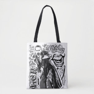 Tote Bag Suicide Squad   Joker Typography Photo