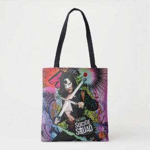 Tote Bag Suicide Squad   Katana Character Graffiti