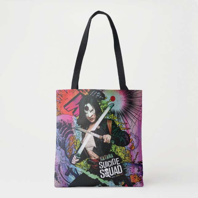 Tote Bag Suicide Squad | Katana Character Graffiti (Devant)