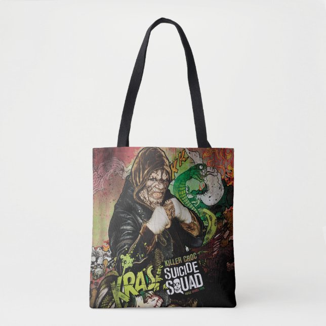 Tote Bag Suicide Squad | Killer Croc Character Graffiti (Devant)