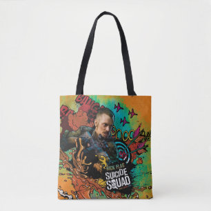 Tote Bag Suicide Squad   Rick Flag Character Graffiti