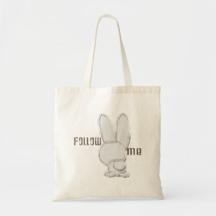 Tote Bag suivez le lapin blanc