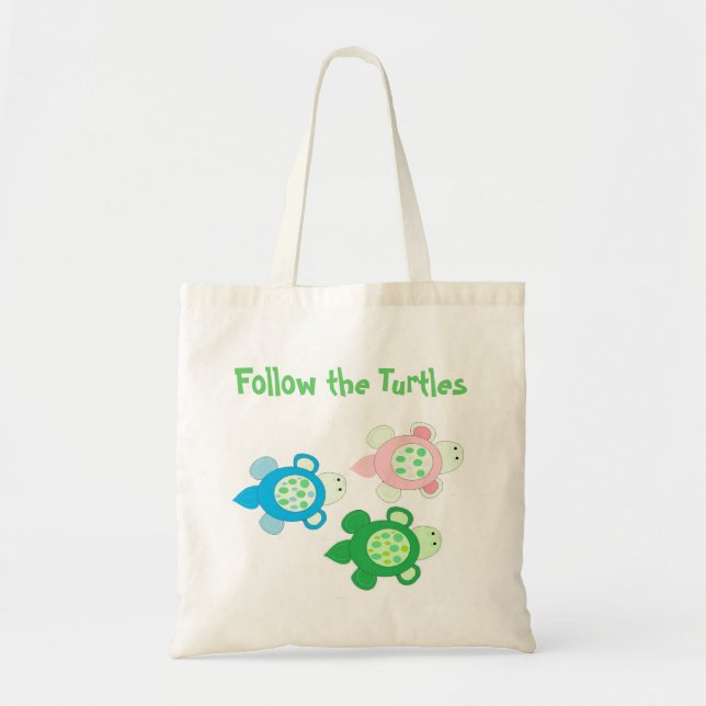 Tote Bag Suivez les tortues (Devant)