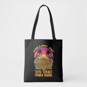 Tote Bag Suivez-moi au bar Tiki Party luau hawaïen 