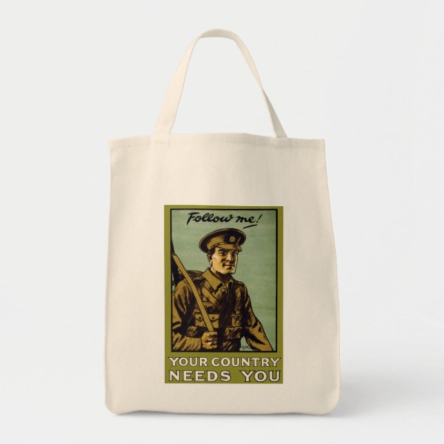 Tote Bag Suivez-Moi ! ~ Votre pays a besoin de vous (Devant)