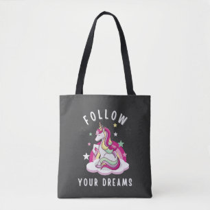 Tote Bag Suivez Vos Rêves Mon Unicorn Anniversaire