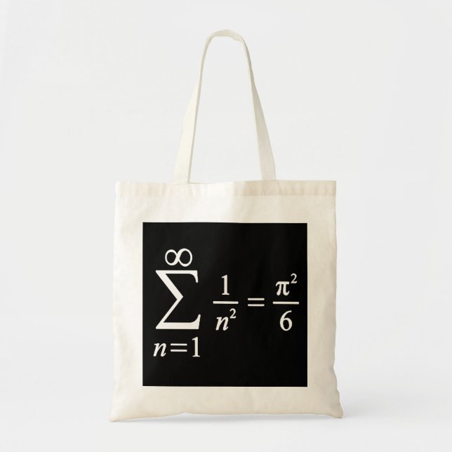 Tote Bag sum of inverse squared numbers, algebra basics (Devant)