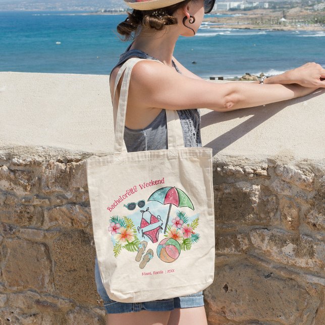 Tote Bag Summer Beach Scène Bachelorette Week-end (Créateur téléchargé)