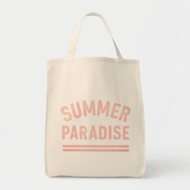 Tote Bag Summer Paradise T-Shirt - Pastel Styl (Devant)
