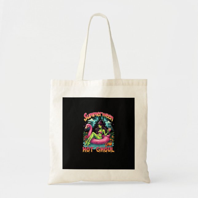 Tote Bag Summerween Witch Vibes Vacation Halloween Funny Pa (Devant)