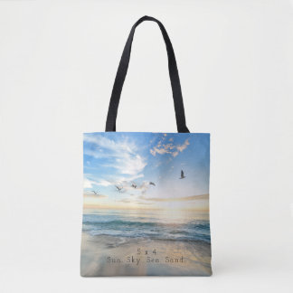 Tote Bag Sun. Ciel. Mer. Sable. Scène de plage