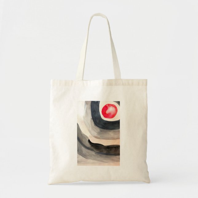Tote Bag Sun gris et noir art moderne abstrait (Devant)
