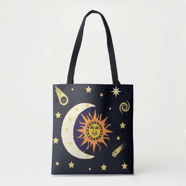 Tote Bag Sun Moon et Stars (Devant)
