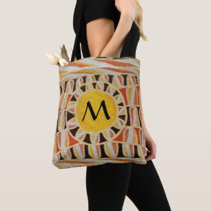 Tote Bag SUN SOLAIRE ÉNERGIE MONOGRAMME Jaune Orange Noir