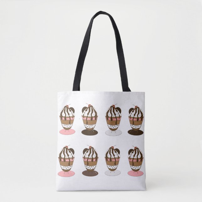 Tote Bag Sundaes de crème glacée (Devant)