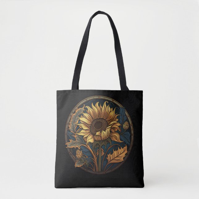 Tote Bag Sunflower Art Nouveau (Devant)