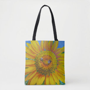 Tote Bag Sunflower Bees Fourre-tout