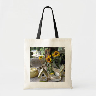 Tote Bag Sunflower et Bird House Affichage complet à l'auto